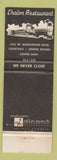 Matchbook Cover - Chalon Mart Restaurant Los Angeles