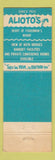 Matchbook Cover - Alioto's San Francisco CA