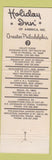 Matchbook Cover - Holiday Inn Sentry Post Philadelphia PA