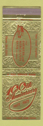 Matchbook Cover - Farmers and Merchants Bank Vandalia MO