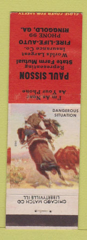 Matchbook Cover - Paul Sisson State Farm Insurance Ringgold GA low phone
