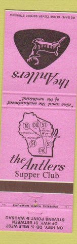 Matchbook Cover - The Antlers Supper Club Wausau WI