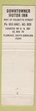 Matchbook Cover - Downtowner Motor Inns Florence SC