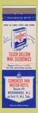 Matchbook Cover - Congress Inn Motor Hotel Woodbridge NJ