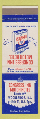 Matchbook Cover - Congress Inn Motor Hotel Woodbridge NJ