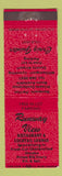 Matchbook Cover - Runway View Restaurant Williamsport Lycoming PA