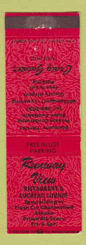 Matchbook Cover - Runway View Restaurant Williamsport Lycoming PA