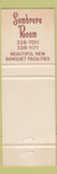Matchbook Cover - Gene Autry Hotels Sombrero Room