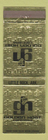 Matchbook Cover - Golden Host Cafeteria  Little Rock AR