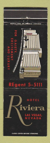 Matchbook Cover - Hotel Riviera Las Vegas NV Casino