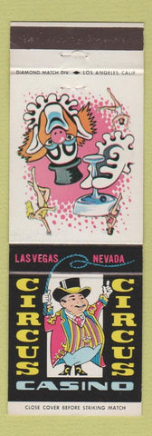 Matchbook Cover - Circus Circus Hotel Casino Las Vegas NV Clown