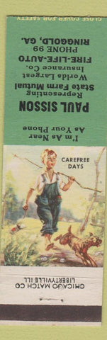 Matchbook Cover - Paul Sisson State Farm Insurance Ringgold GA low phone