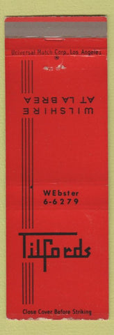 Matchbook Cover - Tilford's Restaurant Los Angeles CA