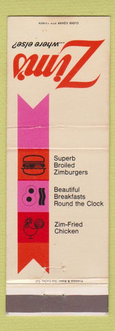 Matchbook Cover - Zim's Hamburgers San Francisco CA
