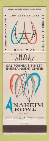 Matchbook Cover - Anaheim Bowling CA