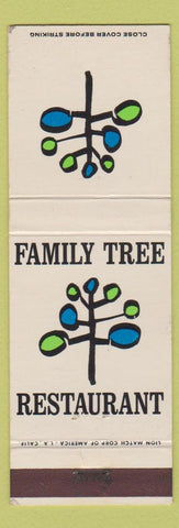 Matchbook Cover - Family Tree Restaurant Anaheim CA