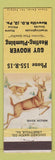 Matchbook Cover - Guy Hoover Heating Plumbing Newville PA WEAR