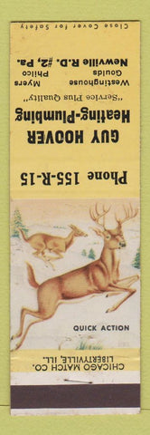 Matchbook Cover - Guy Hoover Heating Plumbing Newville PA WEAR