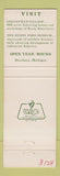 Matchbook Cover - Greenfield Village Henry Ford Museum Dearborn MI