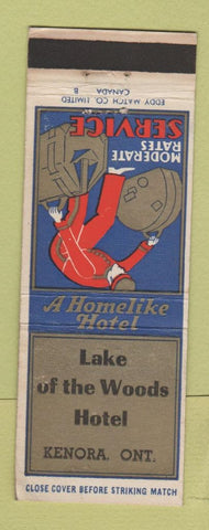 Matchbook Cover - Lake of the Woods Hotel Kenora ON bellhop