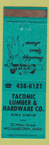 Matchbook Cover - Taconic Lumber Hardware Williamstown MA WEAR