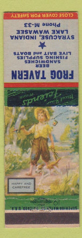 Matchbook Cover - Frog Tavern Syracuse IN Lake Wawasee