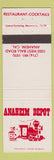 Matchbook Cover - Pat's Grill Ringgold GA Low phone #
