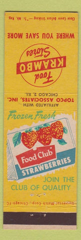 Matchbook Cover - Karmbo Grocery Food Frozen Strawberry Chicago IL