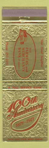 Matchbook Cover - Farmers and Merchants Bank Vandailia MO