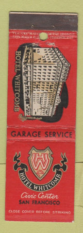 Matchbook Cover - Hotel Whitcomb San Francisco CA feature