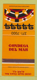 Matchbook Cover - Condesa Del Mar Alsip IL 30 Strike
