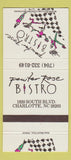 Matchbook Cover - Pewter Rose Bistro Charlotte NC CREASE 30 Strike