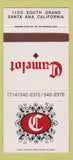 Matchbook Cover - Camelot Santa Ana CA 30 Strike