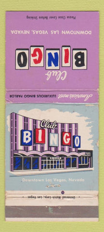 Matchbook Cover - Club Bingo Casino Las Vegas NV WEAR 30 Strike