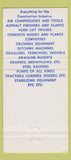 Matchbook Cover - Huggard Equipment Winnipeg MB 30 Strike