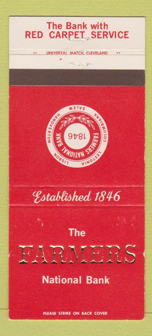 Matchbook Cover - Farmers National Bank Salem Lisbon Hanoverton OH 30 Strike