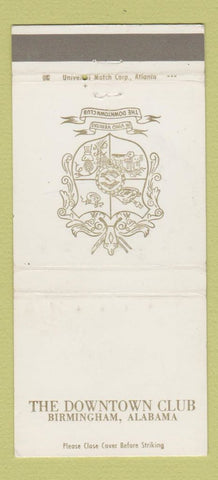 Matchbook Cover - The Downtown Club Birmingham AL 30 Strike