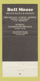 Matchbook Cover - Bull Moose Restaurant Santa Ana CA 30 Strike