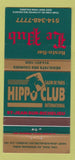 Matchbook Cover - Hippo Club Le Pub Saint Jean Sur Richeliu QC 30 Strike