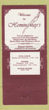 Matchbook Cover - Hemingway's Hamilton Township NJ 30 Strike