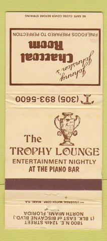 Matchbook Cover - Ccharcoal Room Trophy Lounge North Miami FL 30 Strike