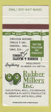 Matchbook Cover - Rubber Millers Inc Baltimore MD 30 Strike