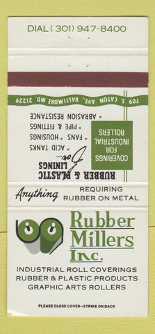 Matchbook Cover - Rubber Millers Inc Baltimore MD 30 Strike