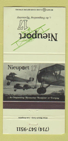 Matchbook Cover - Nieuport 17 Restaurant Santa Ana CA 30 Strike