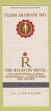 Matchbook Cover - Registry Hotel Scottsdale AZ 30 Strike