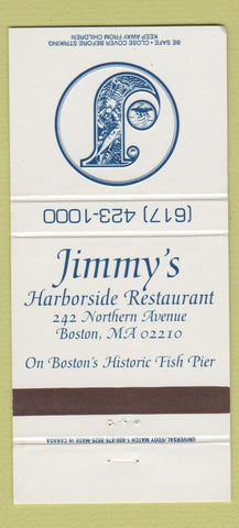 Matchbook Cover - Jimmy's Restaurant Boston MA 30 Strike