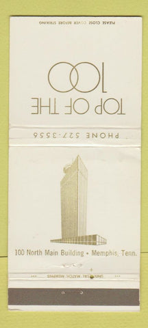 Matchbook Cover - Top of the 100 Memphis TN WEAR 30 Strike