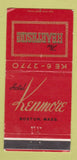Matchbook Cover - Hotel Kenmore Boston MA Hearthside 30 Strike