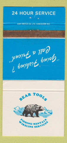 Matchbook Cover - Bear Tools Fishing Rentals WEAR 30 Strike