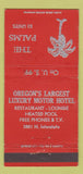 Matchbook Cover - The Palms Motor Hotel Portland OR 30 Strike